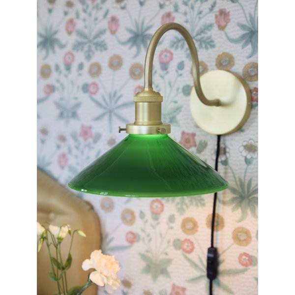 Axel wandlamp - Groen/messing - 25 cm