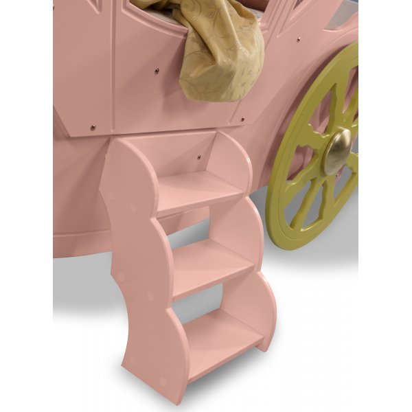 Rosa prinsessvagn barnsäng - 90 x 190 cm Rosa prinsessvagn barnsäng - 90 x 190 cm