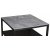Table de chevet Athlte noire 70 cm avec plateau en ciment