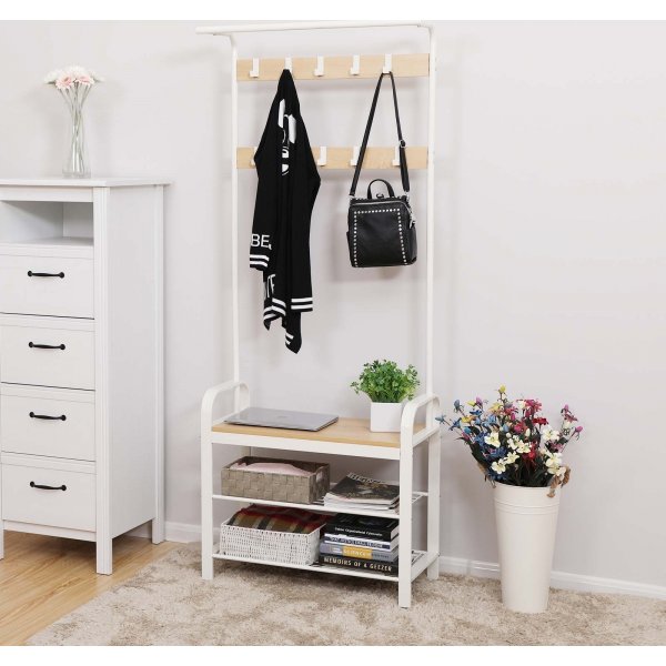 Furir hallmöbel 72 cm - Vit/beige Furir hallmöbel 72 cm - Vit/beige