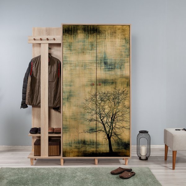 Meuble d\\\'entrée Garmanto 135 cm - Chêne Sonoma/image Meuble d\\\'entrée Garmanto 135 cm - Chêne Sonoma/image