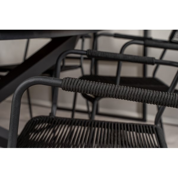 Lindos matstol - Svart Lindos matstol - Svart