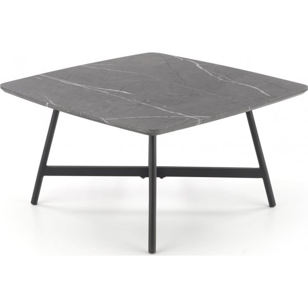 Estense soffbord 75 x 75 cm - Grå marmor/svart Estense soffbord 75 x 75 cm - Grå marmor/svart