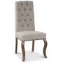 Newcastle matgrupp bord i tervunnet tr + 6 st matstolar i beige linne