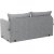 Canap convertible 2 places XL Saga - Gris clair