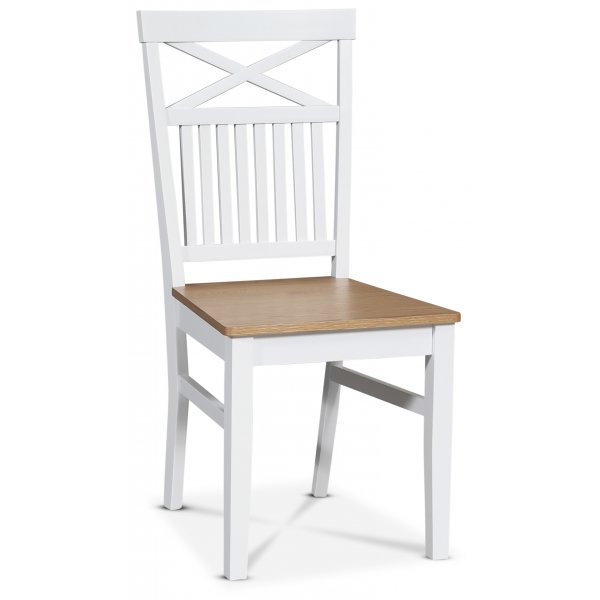 Fr matgrupp: Bord 180 cm inklusive 6 st Fr stolar med kryss - Ek/vit + 4.00 x Mbeltassar