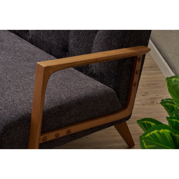 Canap 2 places Kemer - Anthracite