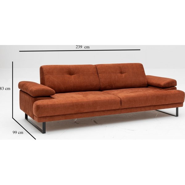 Mustang 3-sits soffa - Orange Mustang 3-sits soffa - Orange