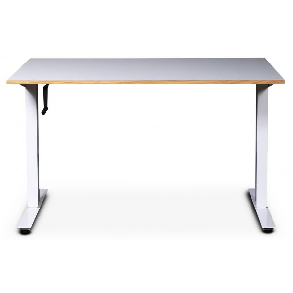 Wedge hj och snkbart vitt skrivbord