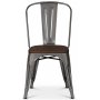 France metallstol - Galvaniserad / Brunt tr