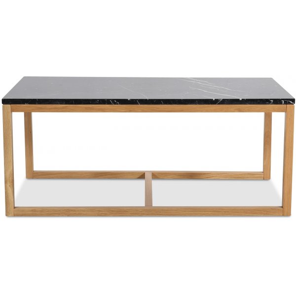 Sydney soffbord 120 - Svart marmor / Oljad ek