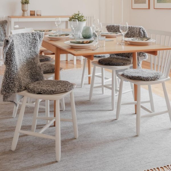 Coussin d'assise Curly Gris naturel - Ø34 cm Coussin d'assise Curly Gris naturel - Ø34 cm