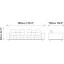 Soffa Army - 260 cm