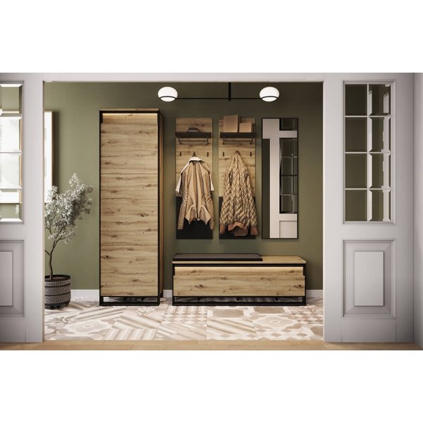 Quant kledingkast - Ambachtelijk eiken/zwart