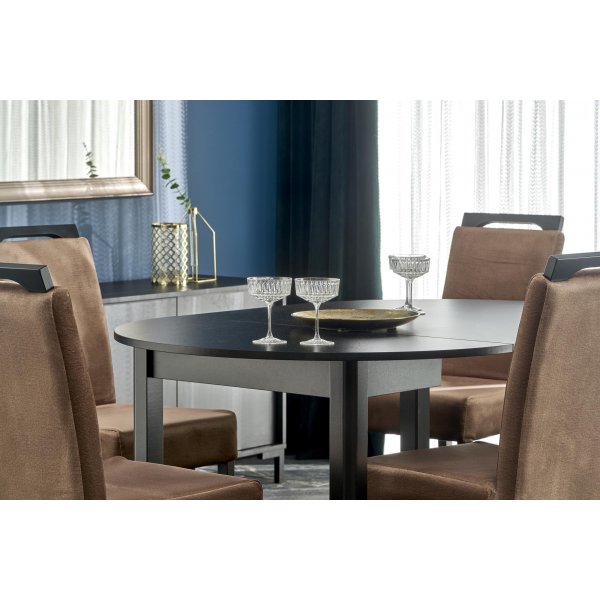 Berivan uitschuifbare eettafel 102-142 cm - Zwart