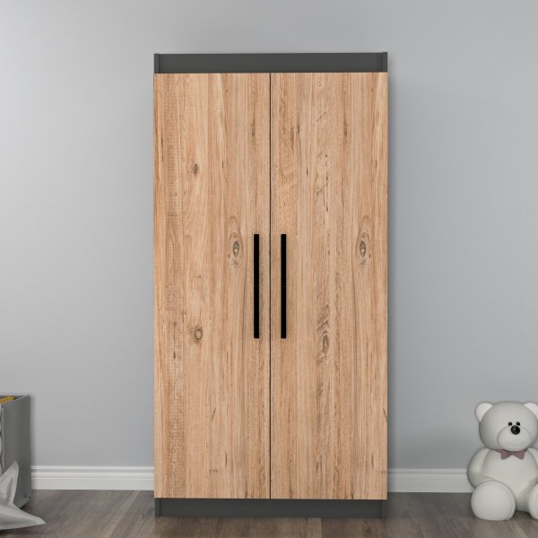 Armoire Akser - Pin/anthracite