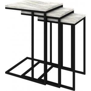 Stoli zittafel 32/36/40 x 32/36/40 cm - Zwart/grijs