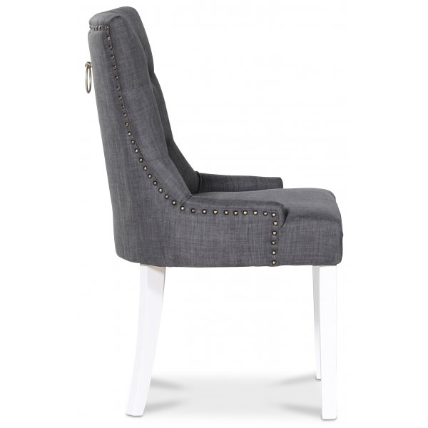 Paris matgrupp svart bord med 4 st Tuva stolar i grått tyg med rygghandtag Paris matgrupp svart bord med 4 st Tuva stolar i grått tyg med rygghandtag