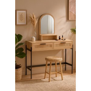 Carmen sminkbord 104 x 35 cm - Beige/svart Carmen sminkbord 104 x 35 cm - Beige/svart