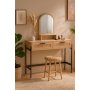 Carmen sminkbord 104 x 35 cm - Beige/svart