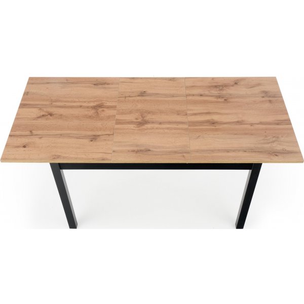 Table  manger Rainer 124-168 cm - Chne Wotan/noir