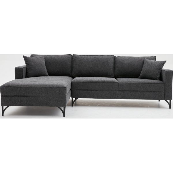 Canap divan Berlin - Anthracite/noir