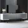 Force TV-standaard - Antraciet/wit/zwart