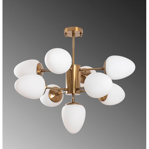 Basar taklampa 10321 - Mässing/vit Basar taklampa 10321 - Mässing/vit