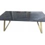 Kvarnbacken matbord 200 cm - Matt Mssing/marmor