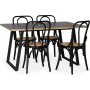Edge 3.0 matgrupp 140x90 cm inkl 4 st svarta Samset bjtr stolar - Gr Hgtryckslaminat (HPL)