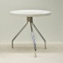 Tray runt lampbord D50 cm - Vit / Krom