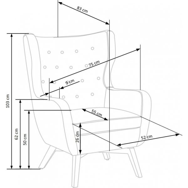 Fauteuil Goodman - Gris Fauteuil Goodman - Gris