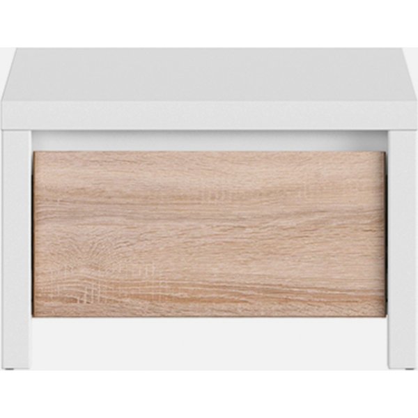 Chevet Kaspian - Blanc/chêne Chevet Kaspian - Blanc/chêne