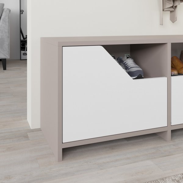Banc d\\\'entrée Nexus - Moka clair/blanc Banc d\\\'entrée Nexus - Moka clair/blanc