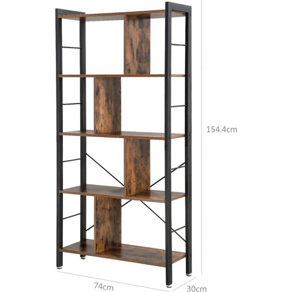 Edmund bokhylla - Brun/svart Edmund bokhylla - Brun/svart