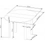 Matgrupp Berivan 102142 cm ek/vit med 4 st Industry stolar i borstat stl