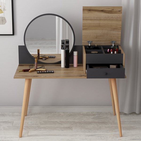 Angel kaptafel 120 x 60 cm - Antraciet/walnoot Angel kaptafel 120 x 60 cm - Antraciet/walnoot