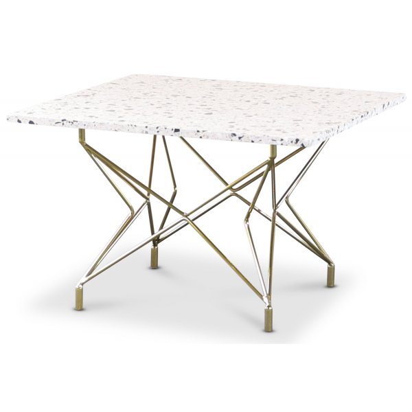 Terrazzo soffbord 75x75cm - Cosmos Terrazzo & underrede Star mässing Terrazzo soffbord 75x75cm - Cosmos Terrazzo & underrede Star mässing