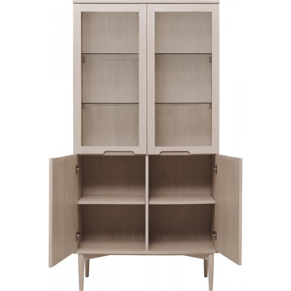 Karmy vitrinskp H:190 cm - Vitpigmenterad ekfanr