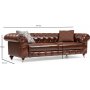 Costa 3-sits soffa - Brun
