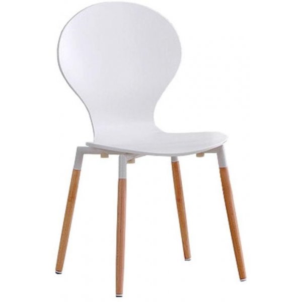 Nesto retro matstol - Vit/Tr