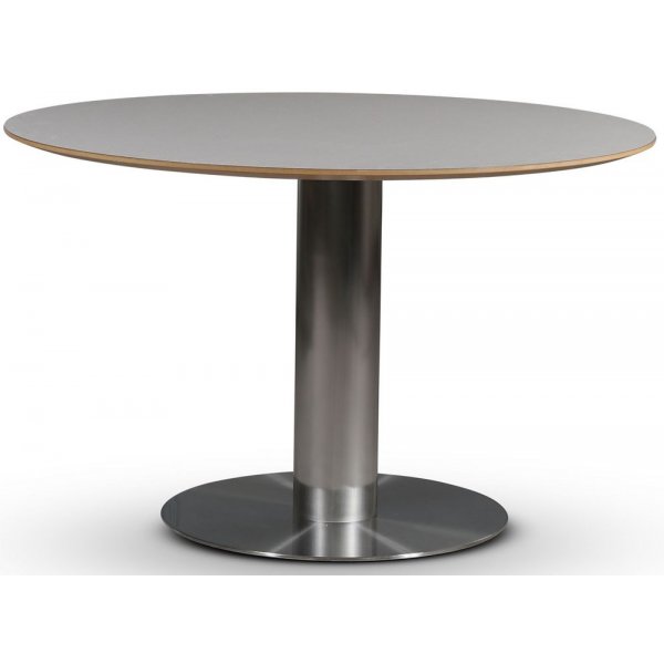 SOHO matbord 118 cm - Borstat aluminium / Perstorp ljus virrvarr