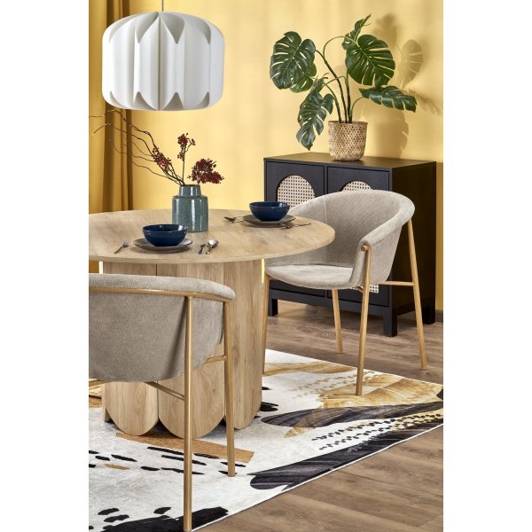 Table à manger ronde Hugo Ø120 cm - Chêne Table à manger ronde Hugo Ø120 cm - Chêne