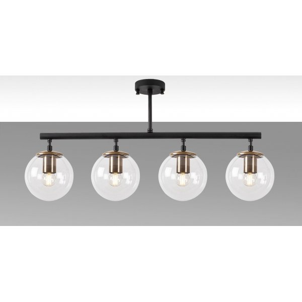 Fasett taklampa 10431 - Svart/antik