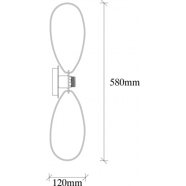 Heddy wandlamp - Zwart