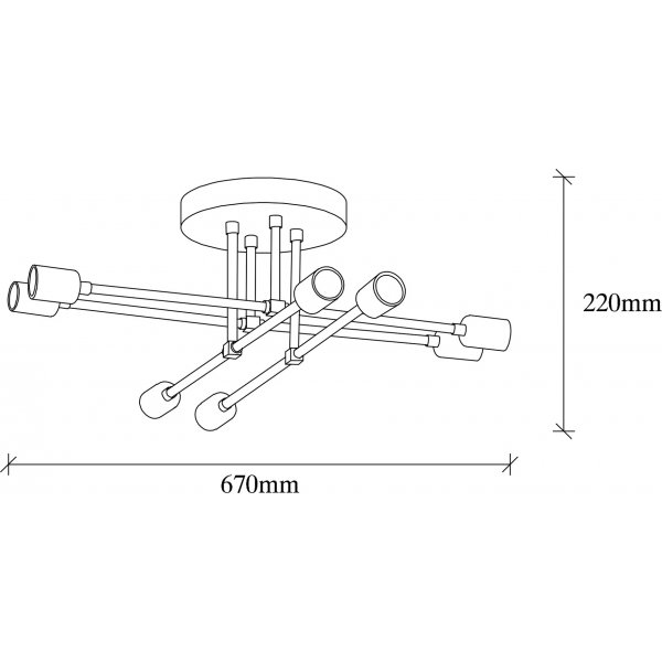 Plafonnier d\\\'échappement 1322 - Noir Plafonnier d\\\'échappement 1322 - Noir
