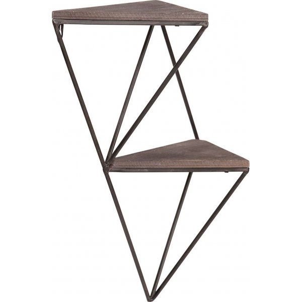 Walter wandplank 45 - Walnoot/zwart Walter wandplank 45 - Walnoot/zwart