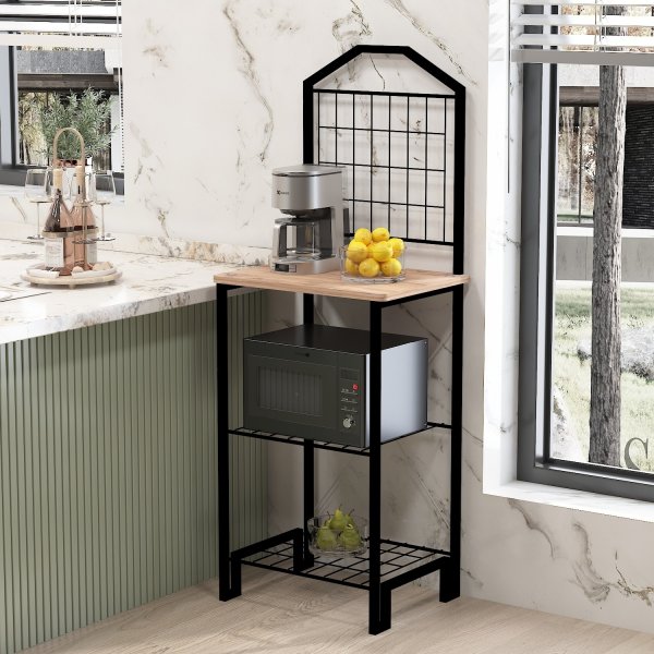 Etagre de cuisine Luke - Pin/noir