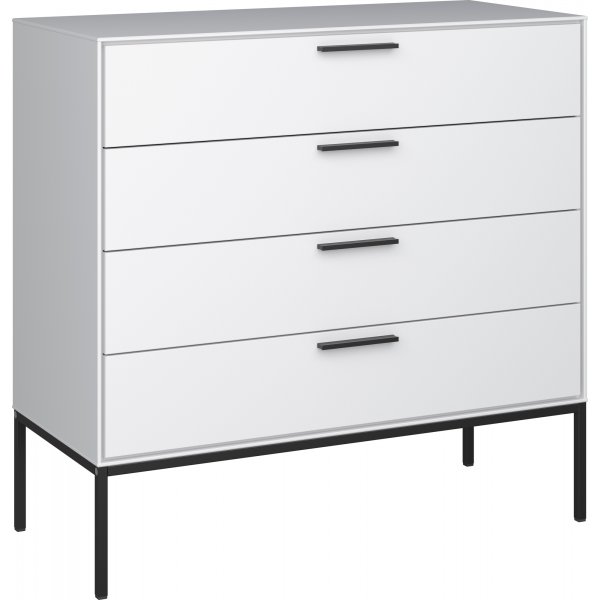 Slimline byr 90 x 40 x 87 cm - Vit/svart