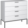 Slimline byr 90 x 40 x 87 cm - Vit/svart